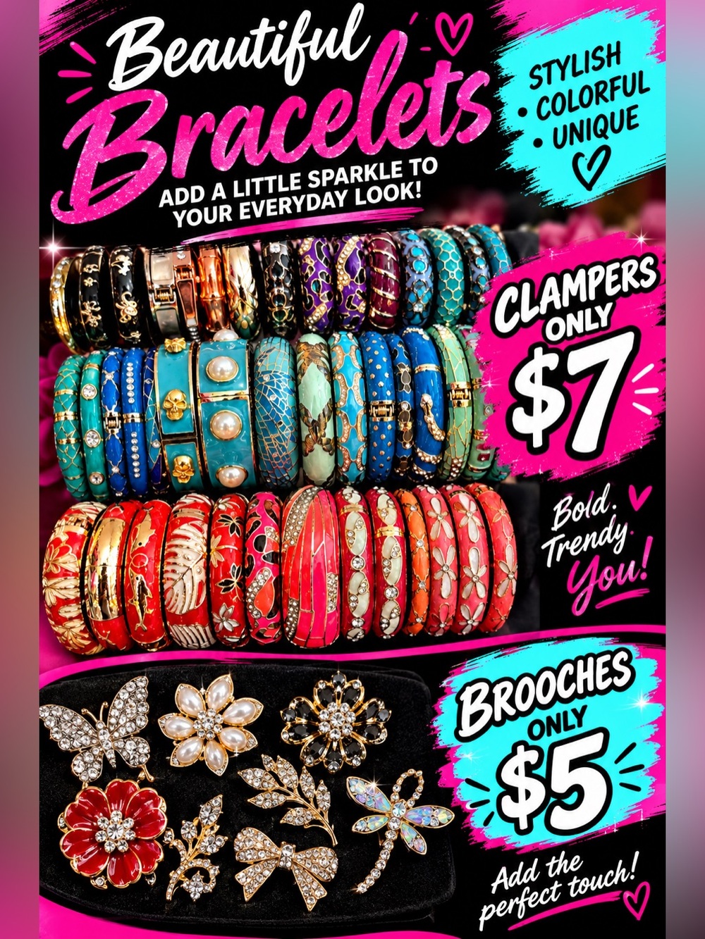 PRICE REDUCED: $7 Clampers/Bangles/Bracelets, NWT.